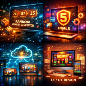 ilustrasi RNG slot komputer digital modern