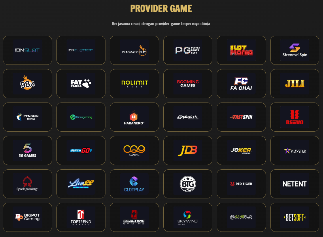 Daftar provider slot paling populer di Indonesia
